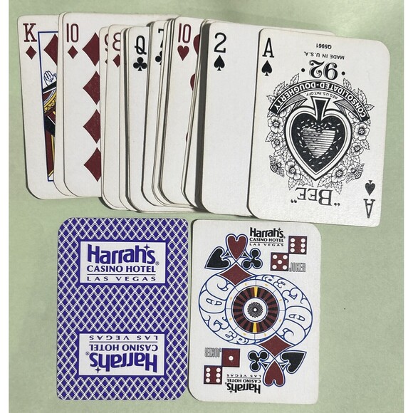 Harrah's Casino & Hotel Las Vegas Nevada -vint Purple BEE Playing Cards-Retired - Picture 4 of 4